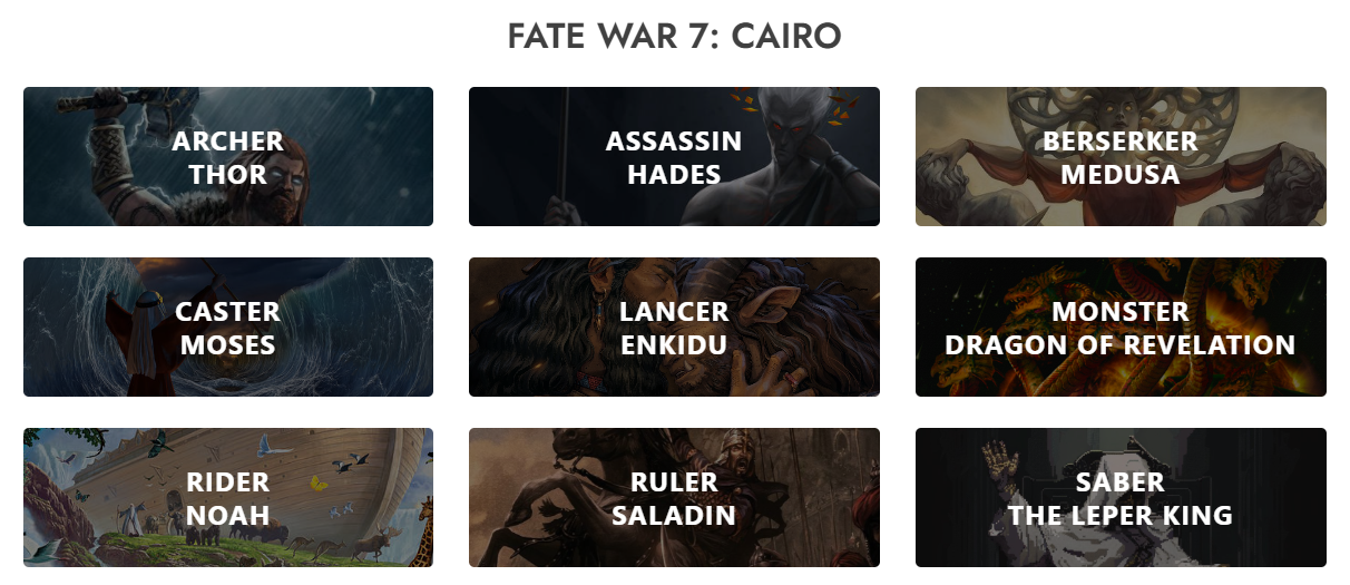 Fate War 7: Cairo Archives